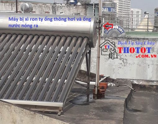 Sửa máy nước nóng năng lượng mặt trời bị rò rỉ