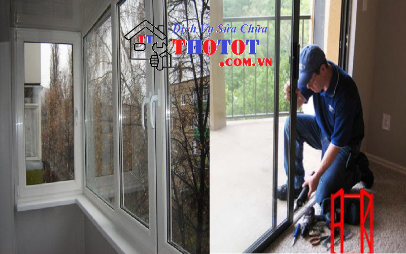 thợ sửa nhôm kính