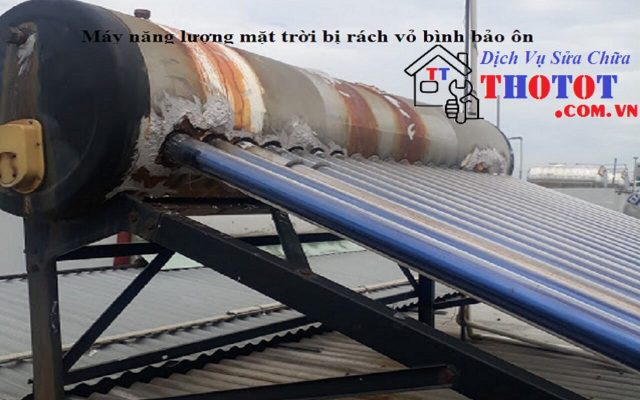 Vỏ bình bảo ôn bị rách